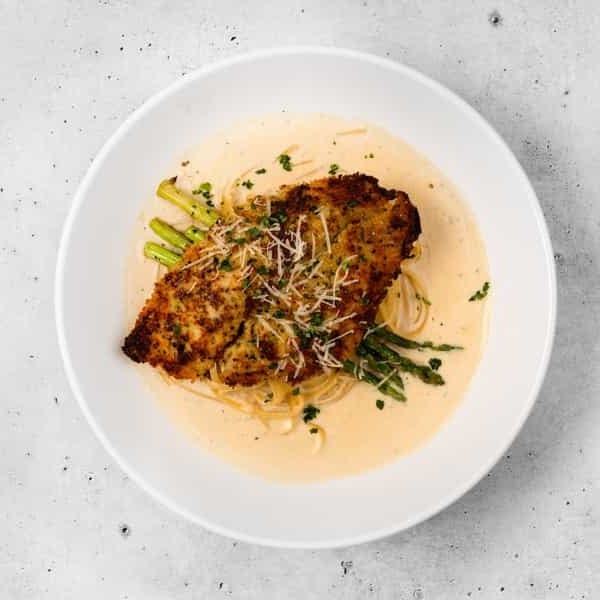 Lemon Herb Parmesan Crusted Flounder.