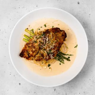 Lemon Herb Parmesan Crusted Flounder