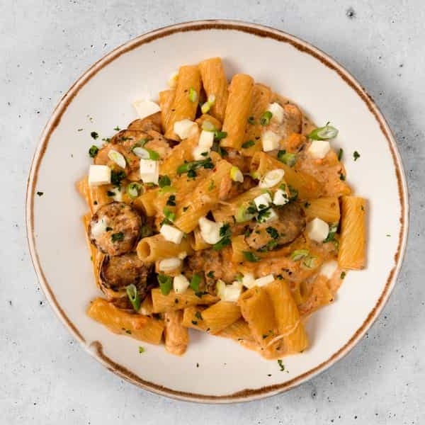 Sausage Rigatoni Arrabbiata.