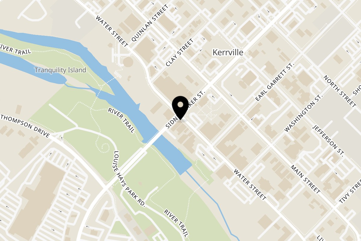 Map showing the location of IL POSTO on 701 Water St in Kerrville